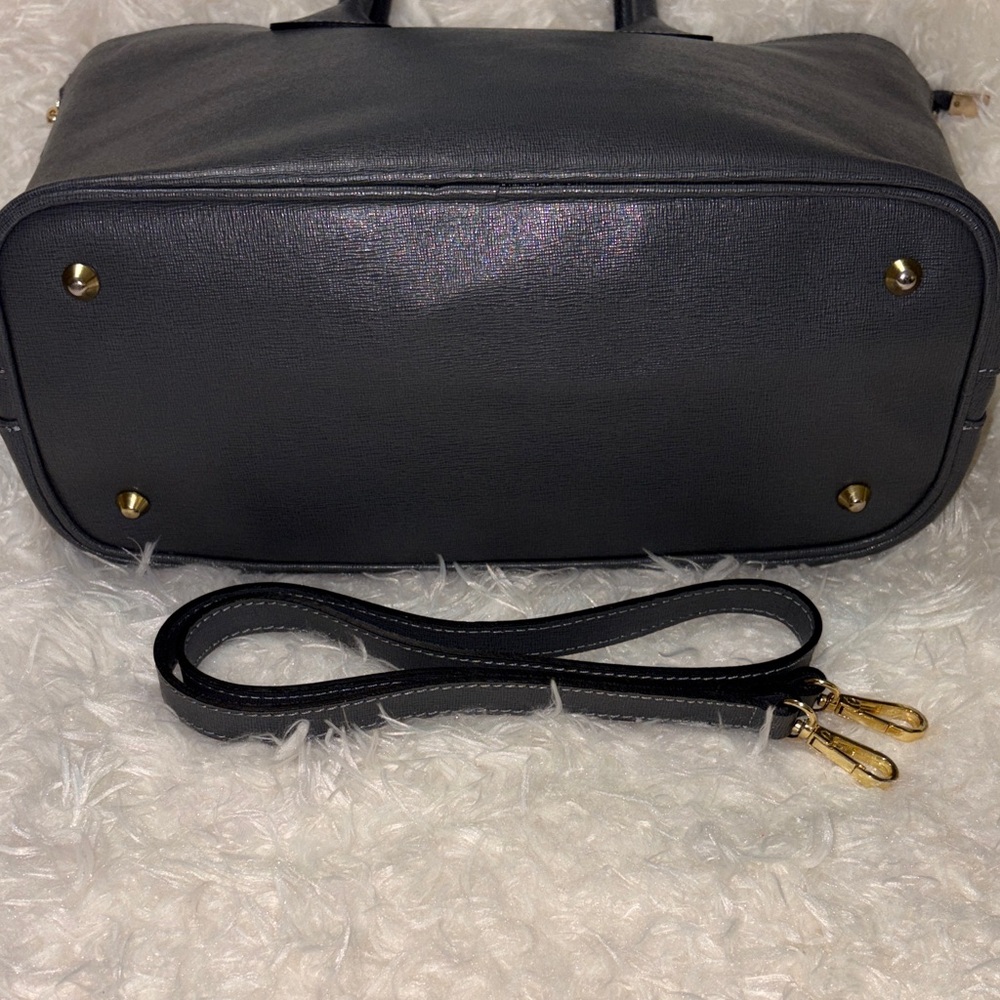 Vera Pelle Classic Gray Tote Bag - Picture 5 of 11